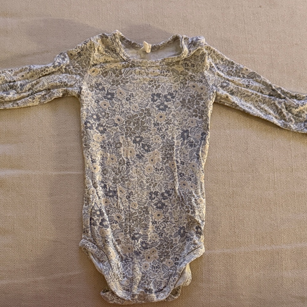 Floral Long Sleeve Baby Bodysuit
